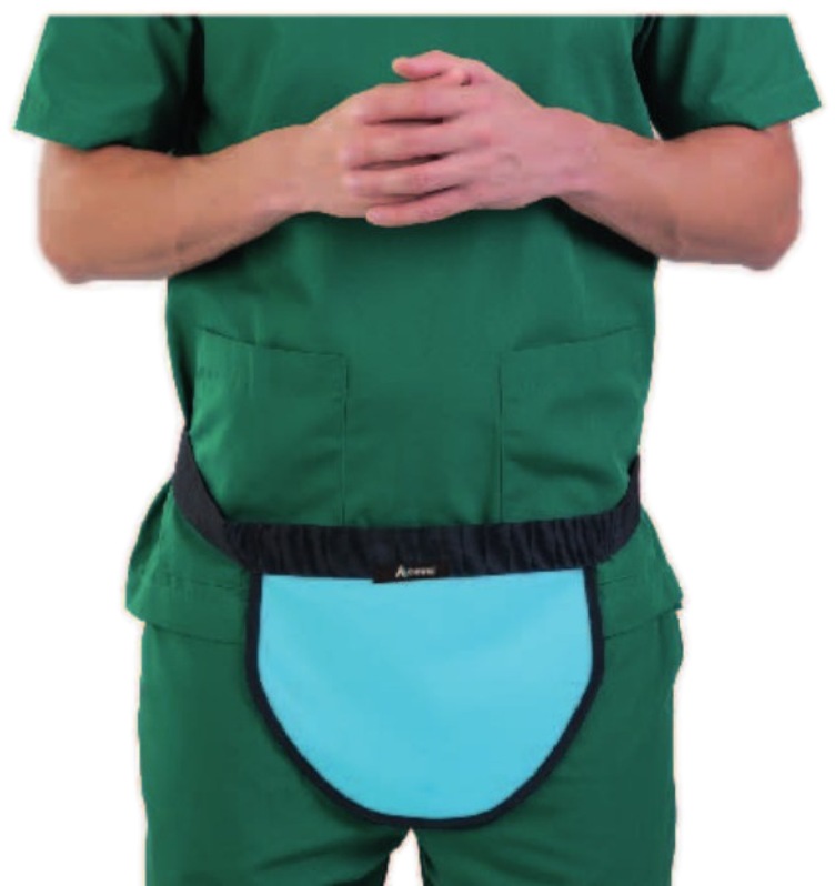Radiation Protection Caps, Gloves & Accessories Gonad Shield Model E – ACOVIC radiation protection accessory