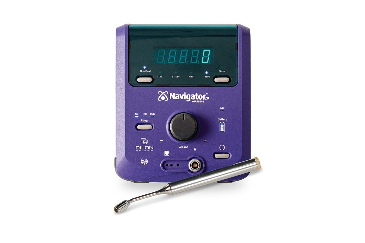 Dilon Navigator 2.0 surgical gamma probe control unit and wireless probe for sentinel lymph node mapping